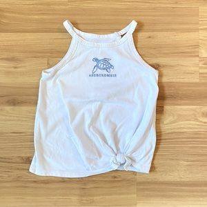 Abercrombie Kids Sea Turtle Blue White Tank Top with Tie-Size 5-6